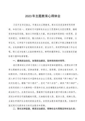 (十篇)基层检察人员学习贯彻2023年主题教育心得体会.docx