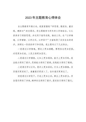 法院干警关于2023年主题教育学习体会(五篇).docx