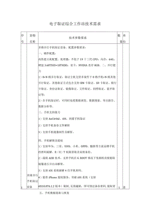 电子取证综合工作站技术需求.docx