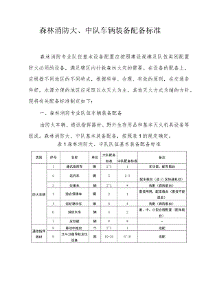 森林消防大、中队车辆装备配备标准.docx