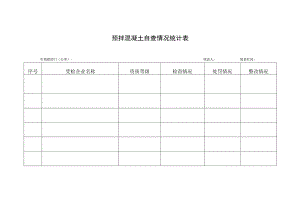 预拌混凝土自查情况统计表.docx