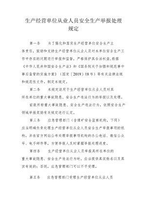 省级生产经营单位从业人员安全生产举报处理规定.docx