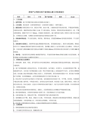 房地产公司防水地下室顶板土建工艺标准指引.docx