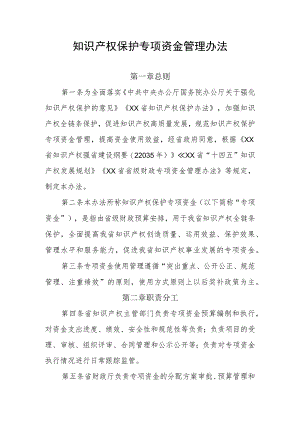 知识产权保护专项资金管理办法.docx