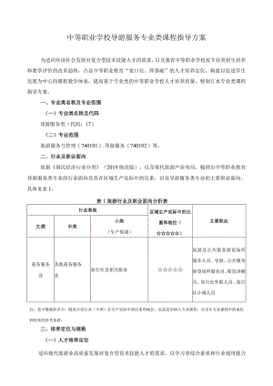 导游服务专业类课程指导方案.docx