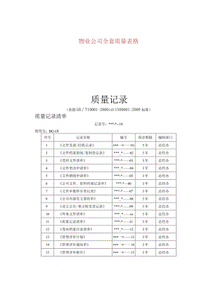 物业公司全套质量表格.docx