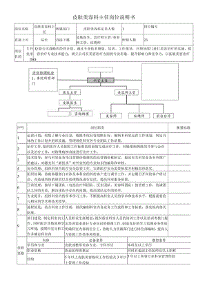 医美皮肤美容科主任岗位说明书.docx