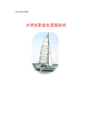 职业规划书模板大学生职业生涯规划书.docx