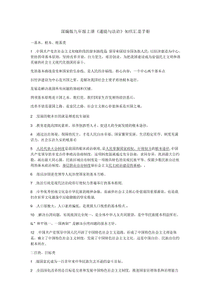 部编版九年级《道德与法治》上册知识点复习汇总手册.docx