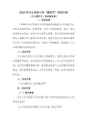 2023年小学重阳节活动方案.docx