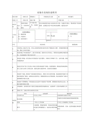 医美整形市场专员岗位说明.docx
