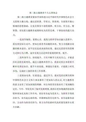 基层党员学习第二批主题教育心得体会 汇编4份.docx