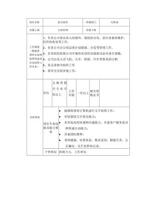 商业广场管理行政部前台接待岗位说明书.docx