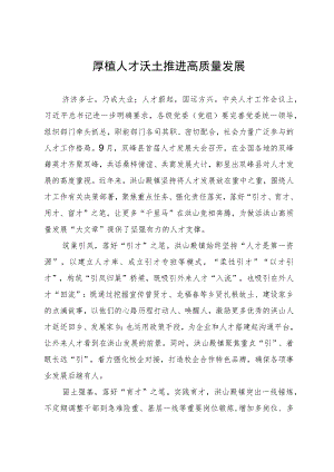 镇党委书记在人才强县工作会议上的发言.docx