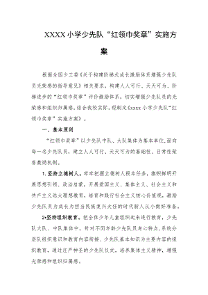 小学少先队“红领巾奖章”实施方案.docx