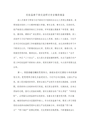 纪检监察干部交流研讨发言稿供借鉴.docx