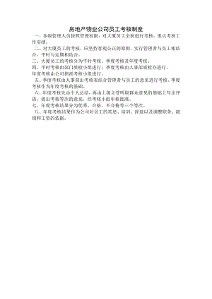房地产物业公司员工考核制度.docx