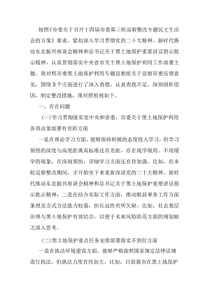 市委班子成员2023年巡察整改专题民主生活会个人发言提纲.docx