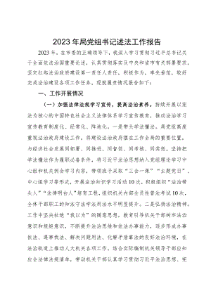 2023年局党组书记述法工作报告.docx