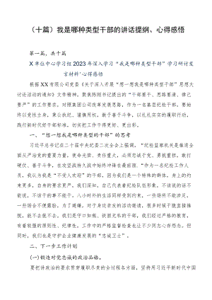 （十篇）我是哪种类型干部的讲话提纲、心得感悟.docx