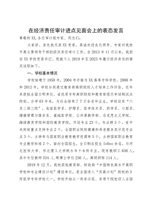 在经济责任审计进点见面会上的表态发言.docx