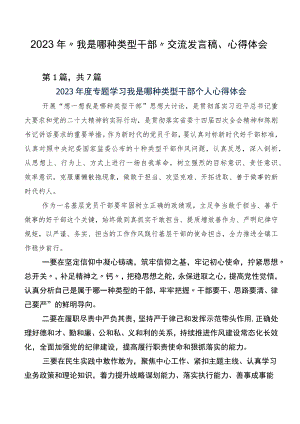 2023年“我是哪种类型干部”交流发言稿、心得体会.docx