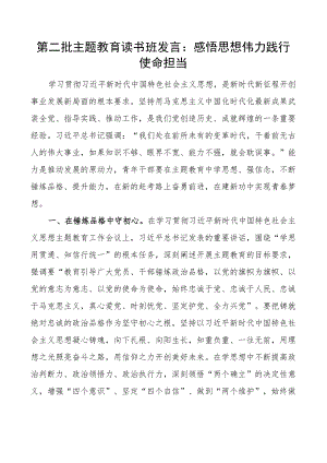 教育类读书班研讨发言材料感悟思想伟力践行使命担当心得体会.docx