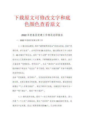 2022年度基层党建工作情况述职报告.docx