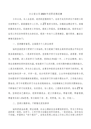 办公室主任2023年述职述德述廉.docx