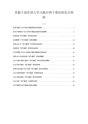 多篇干部在深入学习践行四下基层的发言材料.docx