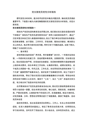 党支部党员党性分析报告.docx