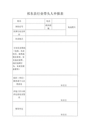 祁东县行业带头人申报表.docx