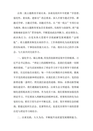 2023年度第二批主题教育读书班领导干部心得体会.docx
