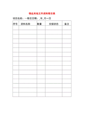 物业其他文件资料移交表.docx