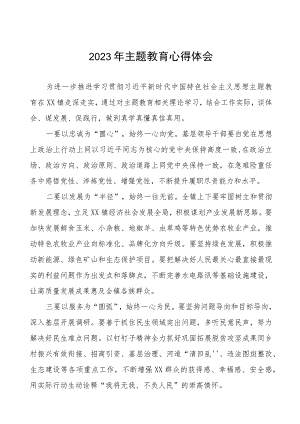 镇干部2023年主题教育心得感悟(九篇).docx