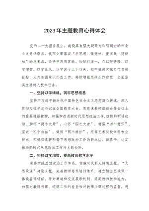 校长2023年主题教育学习感悟(十二篇).docx