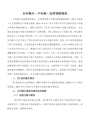 乡村振兴“户长制”运用调研报告.docx