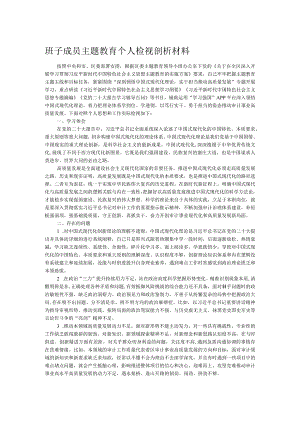 班子成员主题教育个人检视剖析材料.docx