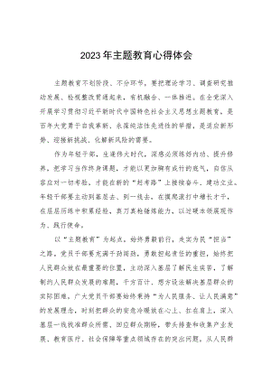 村主任关于2023年主题教育的心得体会十二篇.docx