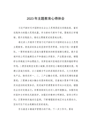 镇机关干部2023年关于主题教育心得感悟五篇.docx
