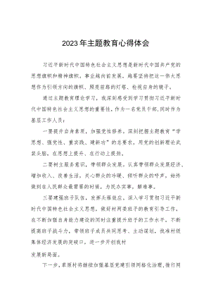 村书记2023年主题教育学习体会五篇.docx