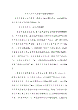 国资委主任年度述职述德述廉报告.docx