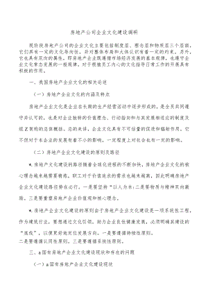 房地产公司企业文化建设调研.docx