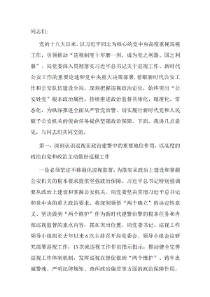 在局党委理论学习中心组巡视巡察工作专题学习研讨会上的讲话.docx