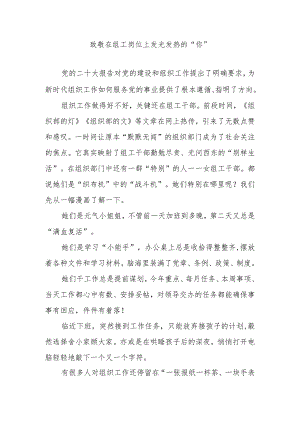 致敬在组工岗位上发光发热的“你”.docx