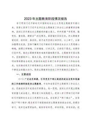 2023年主题教育阶段情况报告.docx