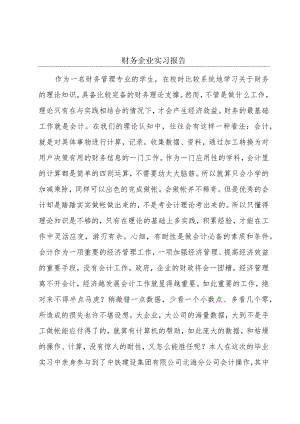 财务企业实习报告.docx