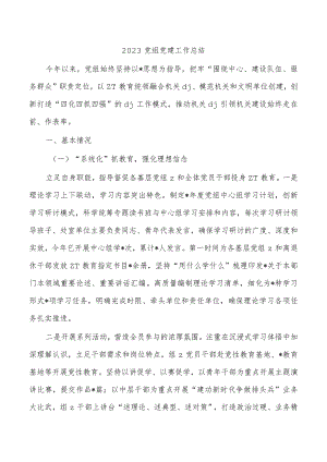 2023党组党建工作总结.docx