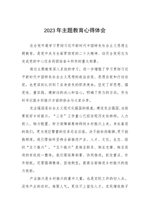 村长2023年第二批主题教育的心得感悟五篇.docx