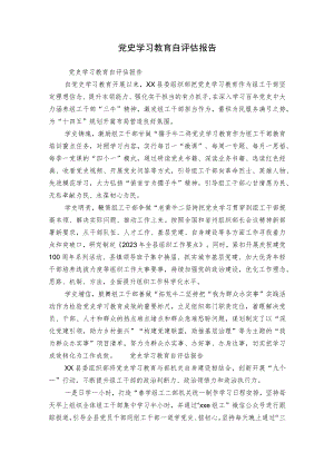 党史学习教育自评估报告.docx
